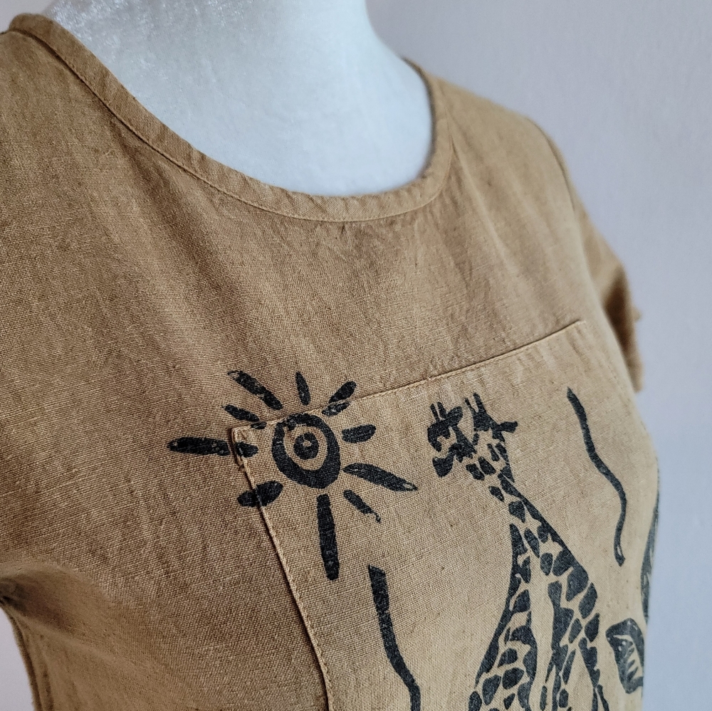 SOLD ❌️ 🎉HP VTG 90s R.J. & Co. Linen Blend Safari Dress - Picture 6 of 13